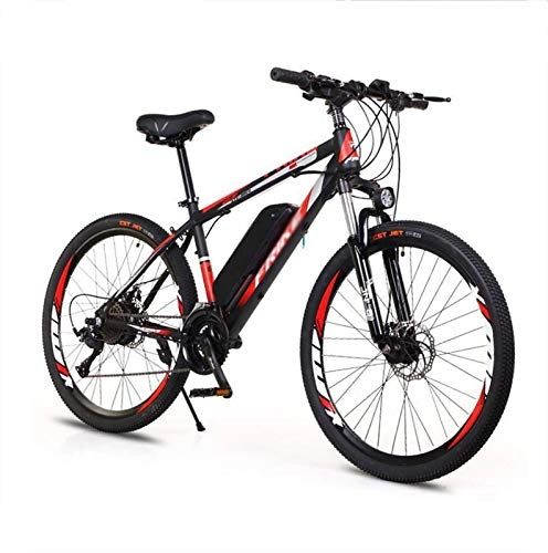 Electric Mountain Bike : 26 inch electric bicycle mountain bike lithium battery adult comfortable bicycle variable speed cross-country power bicycle double disc brakes with LED headlights