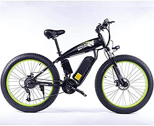 Electric Mountain Bike : 26 inch Electric bikes 48V18AH Samsung battery mountain bike 27 speed bike Intelligence electric bike Double shock absorption front and rear 350W Stable brushless motor and professional gear ()