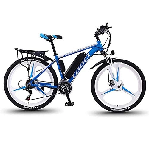 Electric Mountain Bike : 26 Inch Electric Mountain Bike For Adult, Road Bikes 350W Electric Bicycle 36V 8 / 10Ah / 13Ah Removable Lithium Battery, Commute Ebike With 27 Speed Gear And Three Working Modes(Color:C, Size:13Ah 90Km)