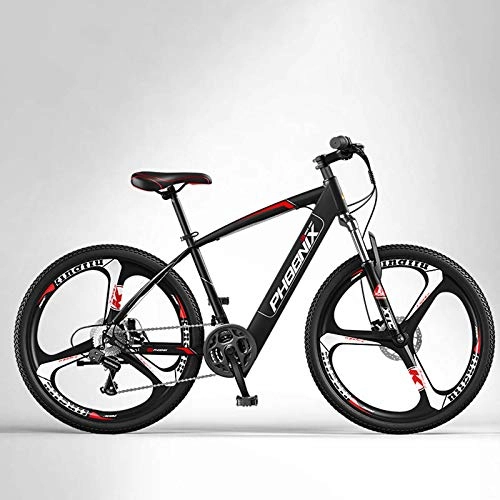 Electric Mountain Bike : 26 Inch Electric Mountain Bike, High-Strength Carbon Steel Off-Road 36V Electric Bicycle, With Front and Rear Disc Brakes E-Bikes, B, 90KM