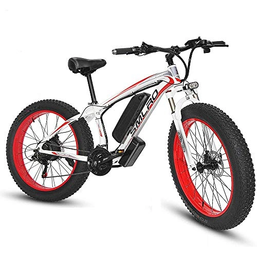 Electric Mountain Bike : 26 Inch Electric Snow Bike 48V 13Ah Large Capacity Removable Battery, Aluminum Alloy Frame, Endurance Up To 60-70Km for Student, for Riders of Different