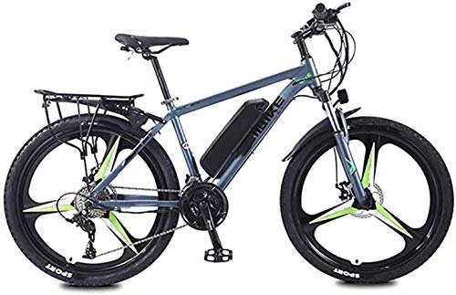Electric Mountain Bike : 26-Inch Mountain Travel Electric Bike 27 Speed Magnesium Alloy Dual Disc Brakes Outdoor Off-Road Removable Batteryload Capacity BXM bike (Size : 13AH)