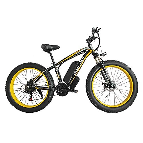 Electric Mountain Bike : 26inch Electric Mountain Bike, Fat Tire 500W / 1000WBeach Cruiser All Terrain Snow Bike 21 Speeds Hydraulic Sports Bicycles with 48V 13AH Removable Lithium-Ion Battery for adults, 1000W