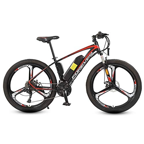 Electric Mountain Bike : 26inch Mountain Electric Bike, 250w Urban Commuting Electric Bikes for Adults, 36v Removable Lithium Battery, Professional 27 Speed Gears, Suspension fork Beach Snow Electric Mountain Moped, 8ah 30km