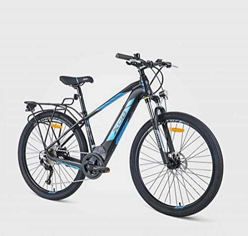 Electric Mountain Bike : 27.5 Inch Adult Electric Mountain Bike, Lithium Battery LCD Display, High Strength Aluminum Alloy Frame Level 9 Variable Speed Electric Bicycle, A