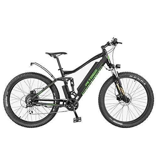 Electric Mountain Bike : 27.5 Inch Electric Bicycle 360W Mountain Bike 36V 10Ah / 14Ah Removable Lithium Battery Electric Bike 7 Speed Gear Three Working Modes for Adult, Black