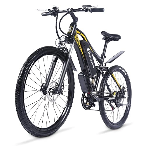 Electric Mountain Bike : 27.5" Mountain E-Bike Powerful Bicycle, E-MTB 48V 500W 15Ah(720Wh) Removable Lithium-Ion Battery with 21-Speed Shimano Transmission System for Teenager and Adults [CZ Stock