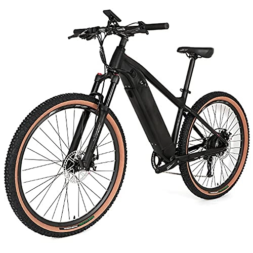 Electric Mountain Bike : 29" Electric Mountain Bike for Teens Adults 350W E-Bike 48V 10Ah Removable Lithium Battery 35 kph Pedal Assist Dual Disc Brake 9-Speed Electric Bicycle Full Suspension Fork