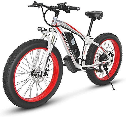Electric Mountain Bike : 350W 26Inch Fat Tire Electric Bicycle Mountain Beach Snow Bike for Adults, Aluminum Electric Scooter 21 Speed Gear E-Bike with Removable 48V12.5A Lithium Battery