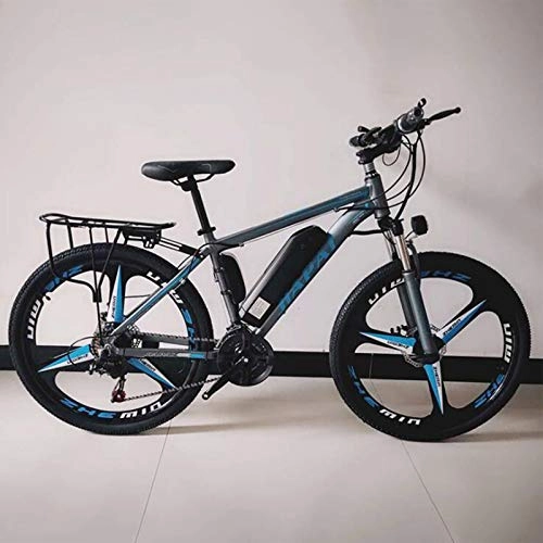 Electric Mountain Bike : 350W Electric Fat Tire Bike, 26 Inches Mountain Bike 21 / 27 Speed Snow MTB for Adult, D, 21seppd