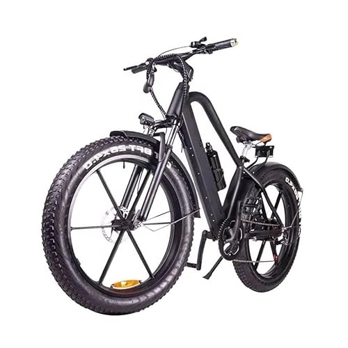 Electric Mountain Bike : 48V 10A Fat Tire Electric Bike 26" 4.0 inch Electric Mountain Bike for Adults with 6 Speeds Fat Bikes Black