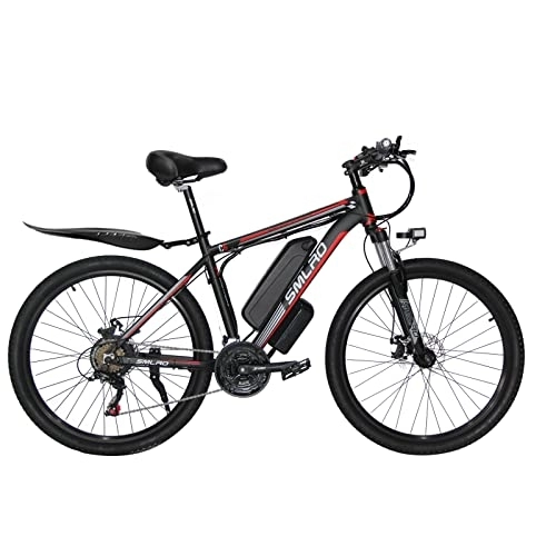 Electric Mountain Bike : AA100 26 inchAdultmen's and women's electric bike electric mountain bike, 48V13A lithium battery / 1000W motor / suitable for men and women outdoor riding pedal-assisted electric bike