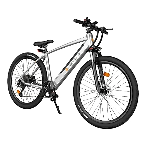Electric Mountain Bike : ADO DECE 300C Hybrid Commuter Electric Bike 27.5 inch City Road electric bicycle, With a Shimano 9 Speed and Hydraulic Disc Brakes, Sliver…