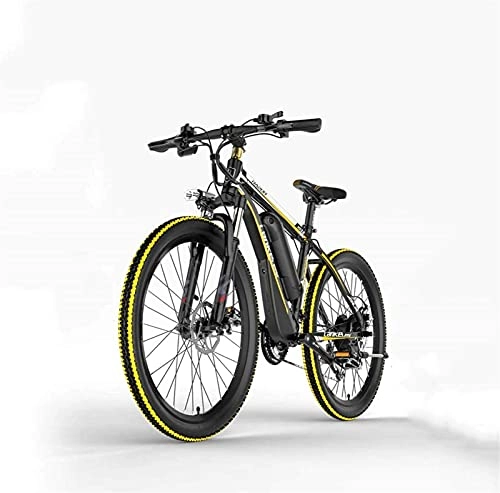 Electric Mountain Bike : Adult 26 Inch Electric Mountain Bike, 36V-48V Lithium Battery Aluminum Alloy Electric Assisted Bicycle (Color : B, Size : 48V)