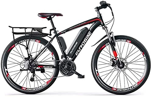 Electric Mountain Bike : Adult 26 Inch Electric Mountain Bike, 36V Lithium Battery, 27 Speed High-Carbon Steel Offroad Electric Bicycle (Color : A, Size : 35KM)