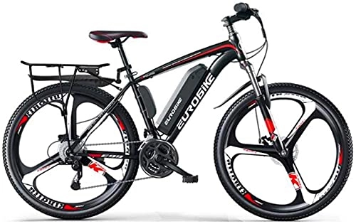 Electric Mountain Bike : Adult 26 Inch Electric Mountain Bike, 36V Lithium Battery, 27 Speed High-Carbon Steel Offroad Electric Bicycle (Color : B, Size : 35KM)