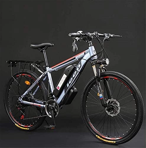 Electric Mountain Bike : Adult 26 Inch Electric Mountain Bike, 36V Lithium Battery High-Carbon Steel 27 Speed Electric Bicycle, With LCD Display (Color : C, Size : 60KM)