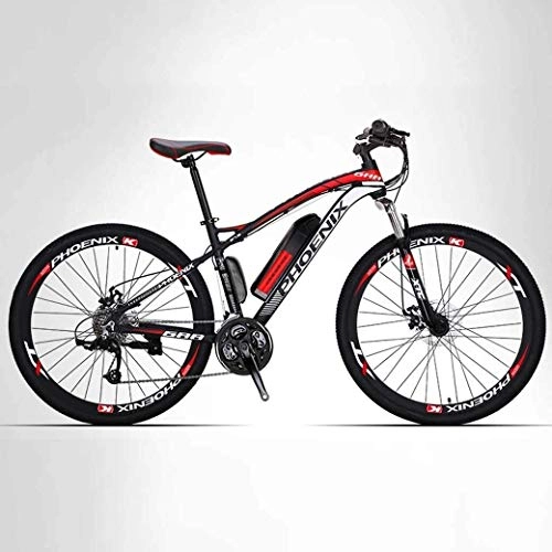 Electric Mountain Bike : Adult 26" Mountain Bike, Smart Mountain Ebike All Terrain 27-speed Bicycles, 50KM Pure Battery Mileage Detachable Lithium Ion Battery, (Color : 35KM / 70KM, Size : Electric / hybrid)