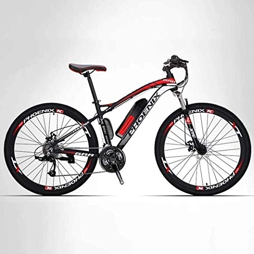 Electric Mountain Bike : Adult 26" Mountain Bike, Smart Mountain Ebike All Terrain 27-speed Bicycles, 50KM Pure Battery Mileage Detachable Lithium Ion Battery, (Color : 40KM / 90KM, Size : Electric / hybrid)