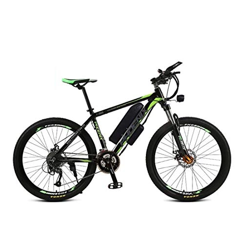 Electric Mountain Bike : Adult 36V Mountain Electric Bike, High Carbon Steel Frame Lithium Battery Electric Bicycle, LCD Display, Men Women General Purpose, A, 24 speed