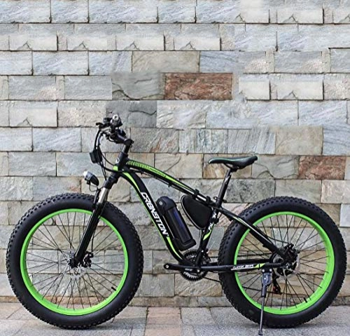 Electric Mountain Bike : Adult Electric Fat Tire Mountain Bike, 36V Lithium Battery Electric Snow Bicycle, Aluminum Alloy Frame Offroad 26 Inch E-Bikes, A
