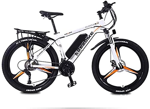 Electric Mountain Bike : Adult Electric Mountain Bike, 36V Lithium Battery 27 Speed Electric Bicycle, High-Strength Aluminum Alloy Frame, 26 Inch Magnesium Alloy Wheels (Color : A, Size : 30KM)