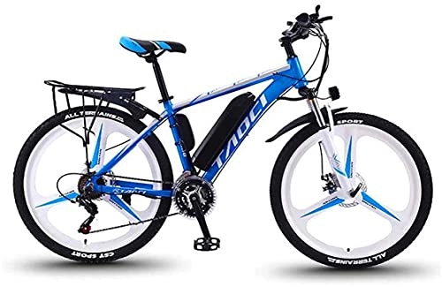 Electric Mountain Bike : Adult Electric Mountain Bikes, 36V Lithium Battery Aluminum Alloy, Multi-Function LCD Display 26 Inch Electric Bicycle, 30 Speed (Color : B, Size : 13AH)