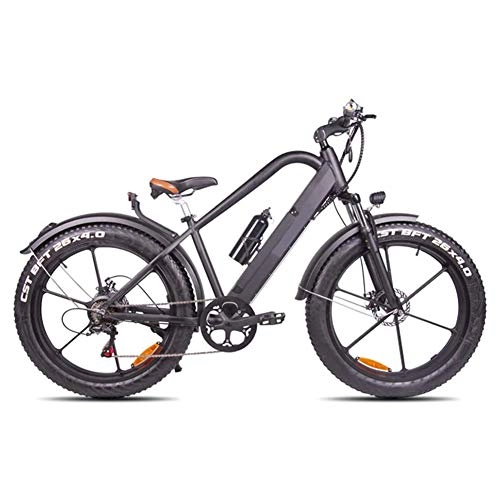 Electric Mountain Bike : AINY Electric Bike Fat Tire 20 4" with 48V 500W 15Ah Lithium-Ion Battery, City Mountain Bicycle Booster 100-120KM