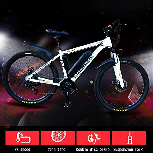 Electric Mountain Bike : AKEFG 26'' Electric Mountain Bike Removable Large Capacity Lithium-Ion Battery (36V 350W), Electric Bike 27 Speed Gear Three Working Modes
