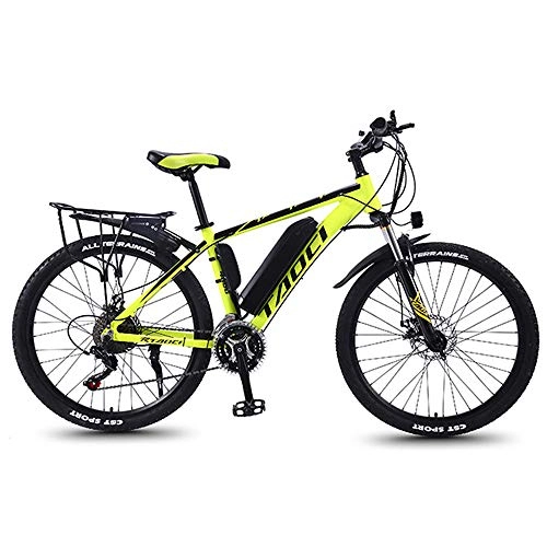 Electric Mountain Bike : AKT 26 Inch E-Bike Electric Mountain Bicycle 21 Shifter Speed 36V 13A Lithium Battery / Power 350W / Mileage: 50-90KM for City Commuting, Green-T2