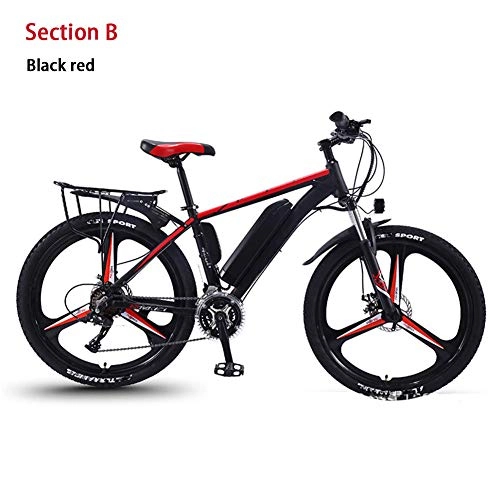 Electric Mountain Bike : AMGJ Electric Bike Foldable, 350WMotor, 27 Speed Shifter 36V 8AH / 10AH / 13AH Rechargeable Lithium Battery 26'' Electric Bicycle LCD Display Unisex Bicycle, Color 1 / Wheel B, 36V8AH