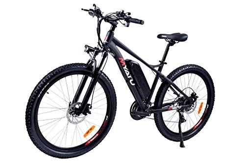 Electric Mountain Bike : ANCHEER 27.5" Electric Bike for Adults, Electric Bicycle with 250W Motor, 36V 8Ah Battery, Professional 21 Speed Transmission Gears(Black)