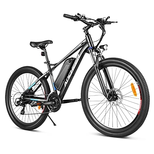 Electric Mountain Bike : ANCHEER Electric Bicycle, Electric Mountain Bike with LI-ION Battery and LCD Display, E bike with Professional 21-Speed, E-bike for Adults / Man / Woman