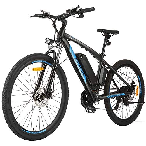Electric Mountain Bike : ANCHEER Electric Mountain Bike 27.5" for Adults. (Blue)