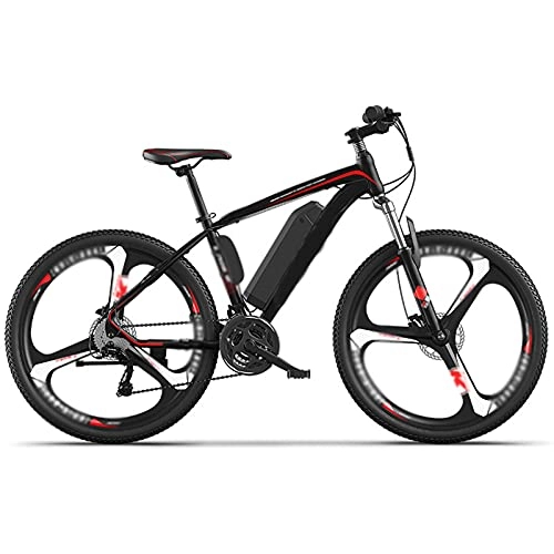 Electric Mountain Bike : AORISSE Electric Bike, 27-Speed Adult Electric Commuter Mountain Bicycle Integrated Wheel 26" 250W 36V Removable Lithium Battery Ebike for Outdoor Cycling Travel Work Out, Electric Durability 90KM