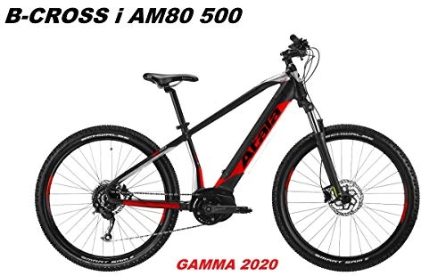 Electric Mountain Bike : ATALA Bike B-Cross i AM80 500 Range 2020, BLACK SILVER NEON RED MATT, 18" - 46 CM