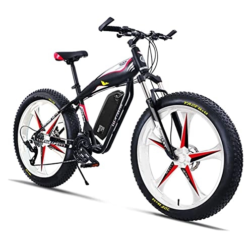 Electric Mountain Bike : AWJ Mountain Electric Bikes for Men 264.0 Inch Fat Tire Electric Mountain Bicycle Snow Beach Off-Road 48V 750W / 1000W High Speed Motor Ebike