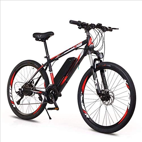 Electric Mountain Bike : AYHa Adult Off-Road Electric Bicycle, 250W Motor 26'' Electric Mountain Bike with Removable 36V 8Ah / 10Ah Lithium-Ion Battery 21 / 27 Variable Speed Double Disc Brake Unisexe, Black Blue, A 36V10AH