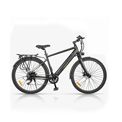 Electric Mountain Bike : AYHa Adults City Electric Bike, 350W Powerful Motor 27" Mountain Commuter E-Bike Aluminum Alloy Frame 6 Speed Dual Disc Brakes Removable Battery Three Options, Black, A 10AH