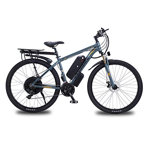 Electric Mountain Bike : AZUOYI Powerful Tire Electric Bicycle 29" Aluminium Frame Suspension Fork Beach Ebike Electric Mountain Bicycle 1000W Motor 48V 13AH Removable Lithium Battery, 21Speed, Gray