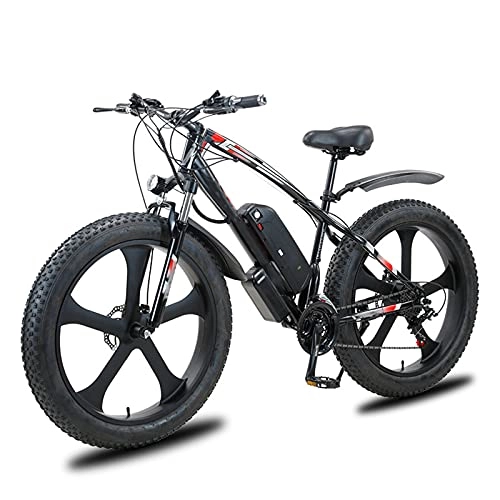 Electric Mountain Bike : BAHAOMI Electric Bike 26" 21 Speed Adults Electric Mountain Bicycle 48V 13Ah Removable Lithium Battery 1000W Motor E-bike Double Disc Brakes City Commute Ebike, Black