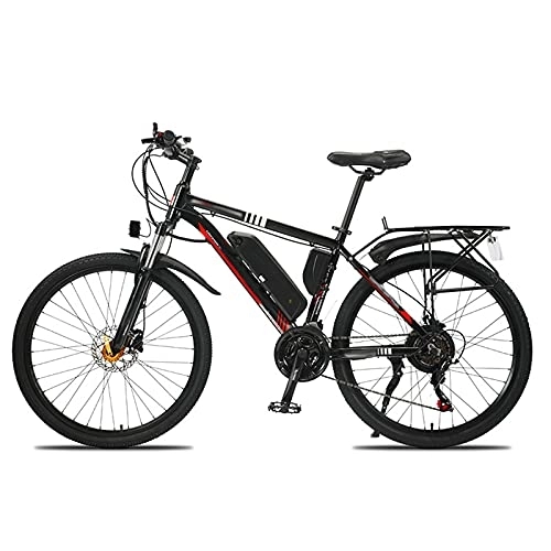 Electric Mountain Bike : BAHAOMI Electric Bike 26" 21 Speed Adults Electric Mountain Bicycle Outdoor Cycling Travel Commuting E-Bike Removable Lithium Battery 3 Working Modes E-bike, Black, 48V10AH 500W