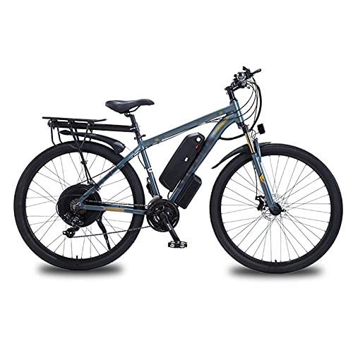 Electric Mountain Bike : BAHAOMI Electric Bike 29" 21 Speed Adults Electric Mountain Bicycle Double Disc Brakes City Commute Ebike 1000W Motor 48V 13Ah Removable Lithium Battery E-bike, Gray