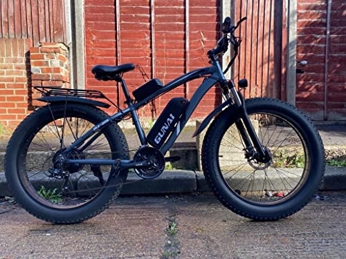 Electric Mountain Bike : BAKEAGEL Electric Mountain Bike 26x4.0 Inch Fat Tire Electric Bike with High Speed Brushless Motor, with 48V 17AH Removable Lithium-ion Battery and Rear Rack (second hand)