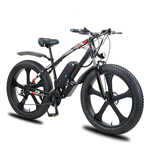 Electric Mountain Bike : Bewinch Electric Mountain Bike 26''E-MTB Bicycle with Removable Lithium-Ion Battery 48V 13A for Adult, 21Speed Gears, Double Disc Brakes, Black, 26 inch