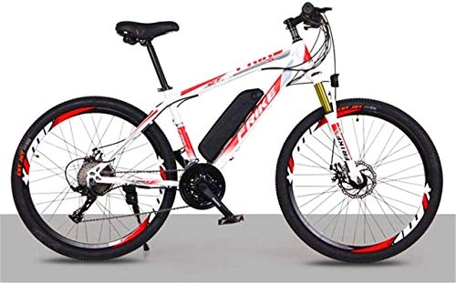 Electric Mountain Bike : Bike, 26" All Terrain Shockproof Ebike, Electric Mountain Bike 250W Off-Road Bicycle for Adults, with 36V 10Ah Removable Lithium-Ion Battery bike, for Men And Women (Color : Blue) ( Color : White )