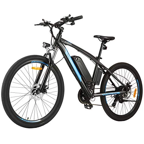 Electric Mountain Bike : BIKFUN 27.5" Electric Bike for Adults, E-bike with 10 Ah Lithium Battery, Mountain Bike Shimano 21-speed 250W Motor