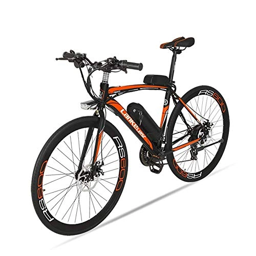 Electric Mountain Bike : BNMZX Electric bicycle, male / female bicycle road bike, 240W / 36V / 10ah-20ah capacity, battery life 100km, 4 colors to choose from, Orange-36V15ah