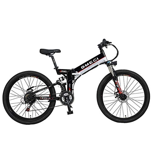 Electric Mountain Bike : BNMZXNN Electric bicycle, lithium battery boost mountain bike, 26 inch men's cross-country folding bike 48V10ah, urban commuter off-road bicycle, A-48V10ah