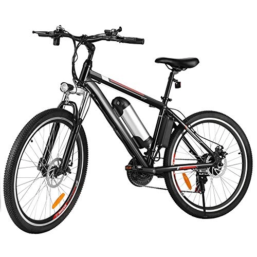 Electric Mountain Bike : Bunao 26 inch Wheel Electric Bike Aluminum Alloy 36V 8AH Lithium Battery Mountain Cycling Bicycle, 21-speed (26 inch_10)